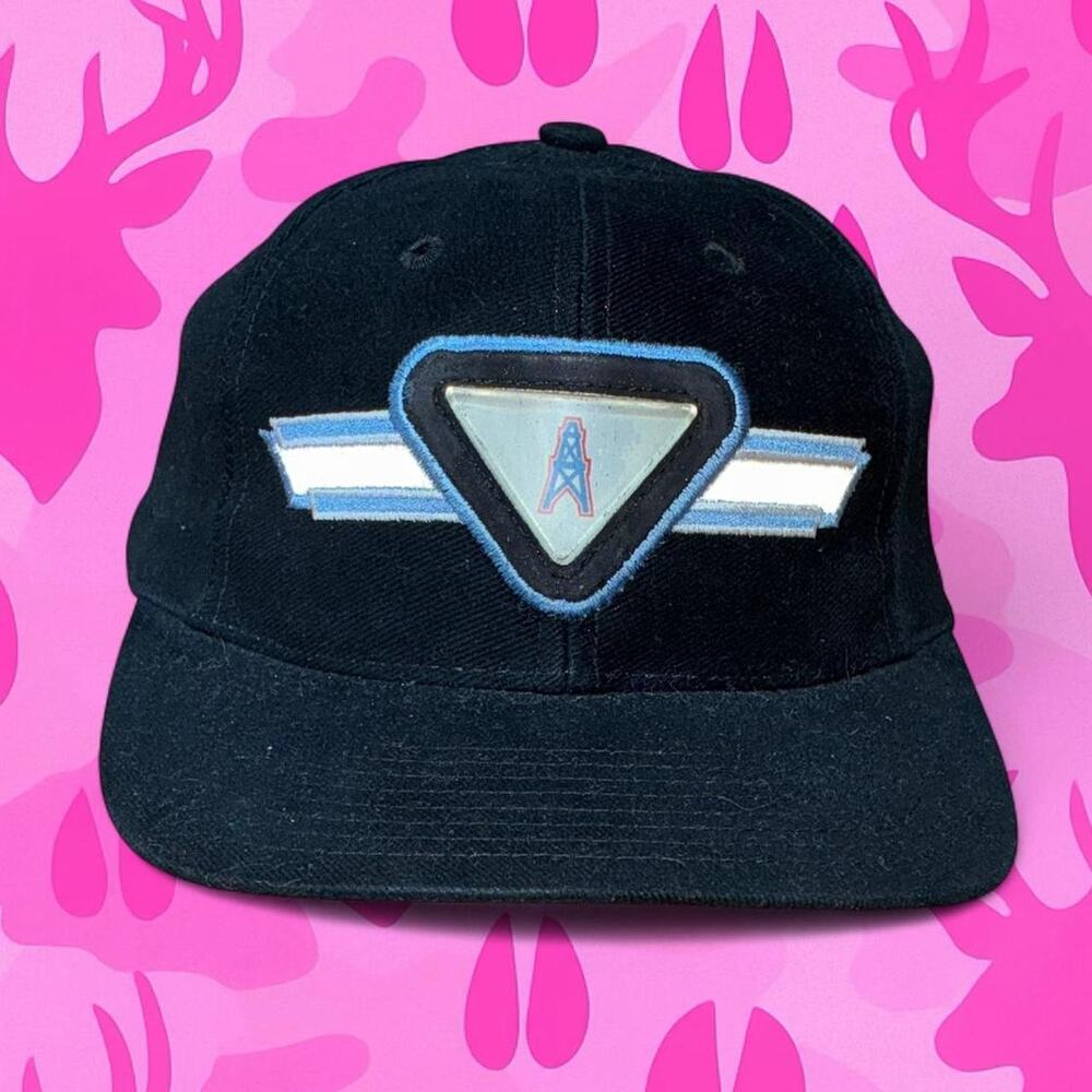 rare vintage Houston Oilers "Crystal Flash" strapback by Sports Specialties